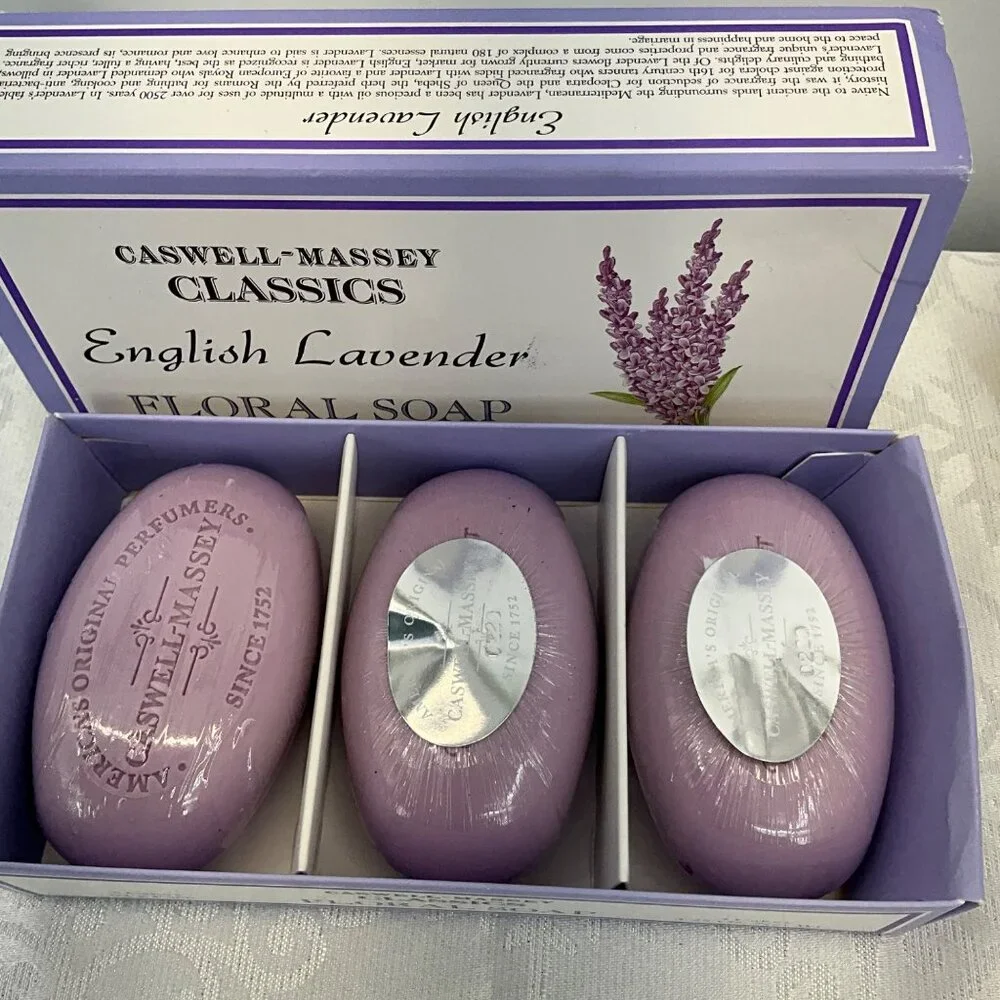 Caswell-Massey Classics English Lavender Floral Soap Set‎